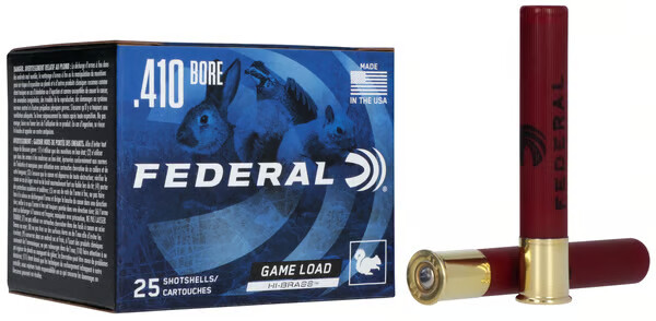 FEDERAL AMMO Game-Shok Hi-Brass 410 Gauge 3" 6 Shot Shotshells | 25 Round