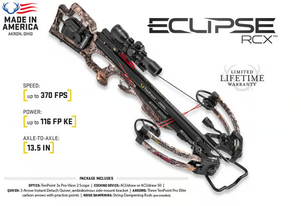 TENPOINT 17 Eclipse RCX Crossbow Package w/Acudra