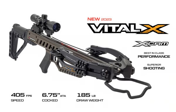 KILLER INSTINCT Vital X 405 FPS Crossbow Package with Compact DSC Crank Narrow Sled